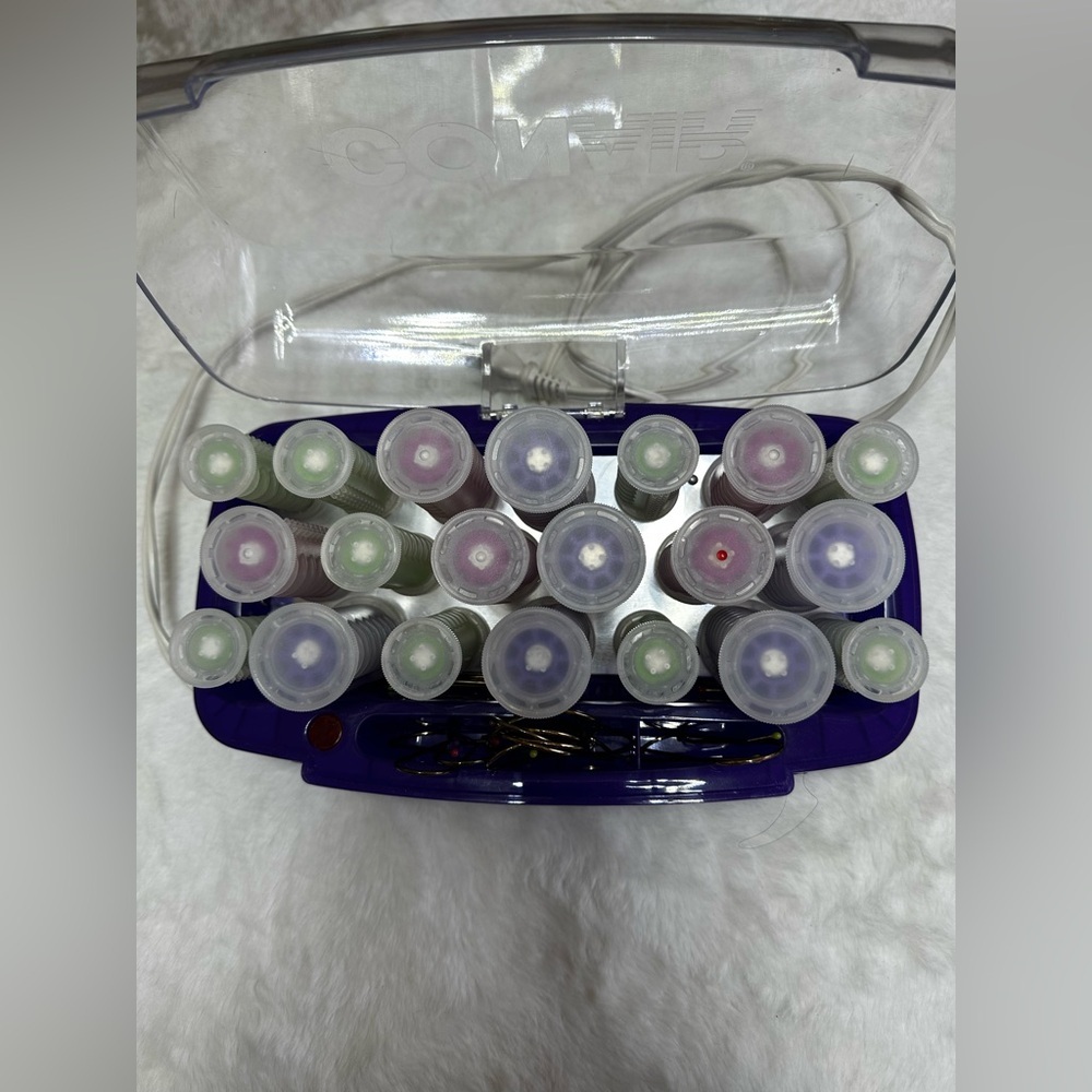 Purple and Silver Hair Roller Set - Picture 3 of 7